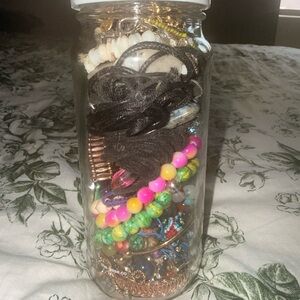 Colorful jewelry Jar.
